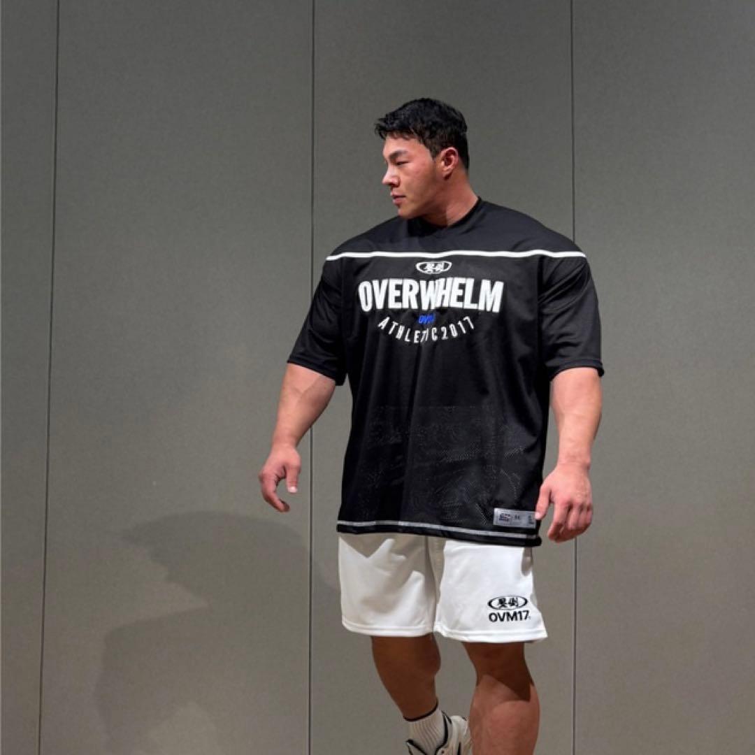 オーバーウェルム　ラガーシャツ　ラグビーシャツ　ゲームシャツ　黒　ブラック