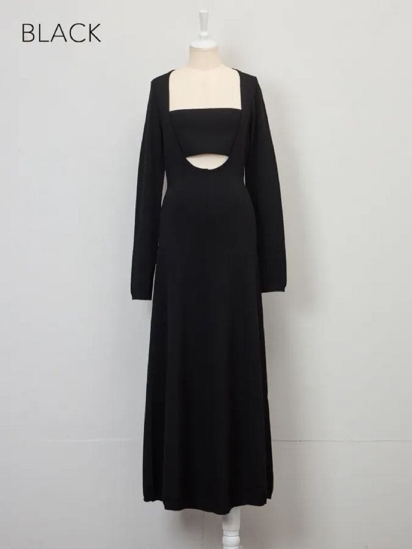 お値下げしました。ロザリームーン　新品 BASIC　レイヤードベアニットドレス