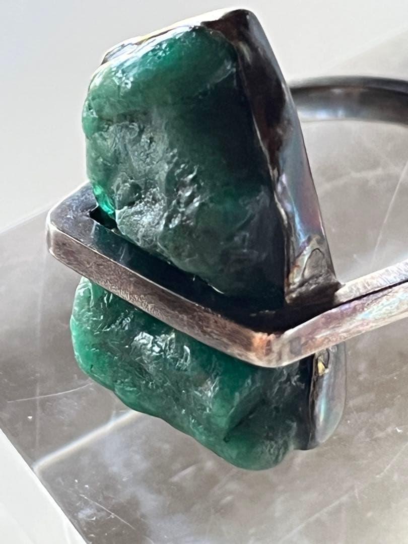 天然石エメラルド原石リングアトリエ「之」