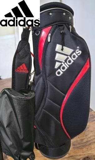 送料無料/美品　adidas キャディバックBLACKｘRED