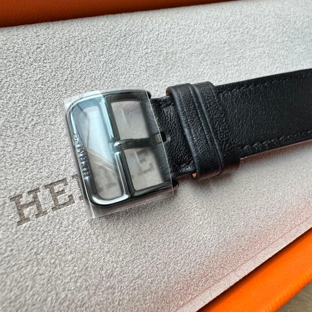 2266 Apple Watch エルメス　ブラックレザー　HERMES
