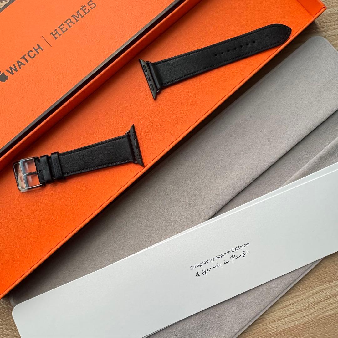 2266 Apple Watch エルメス　ブラックレザー　HERMES