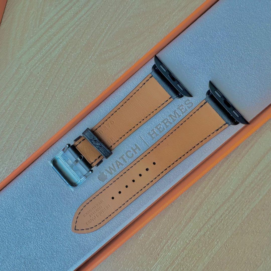 2266 Apple Watch エルメス　ブラックレザー　HERMES
