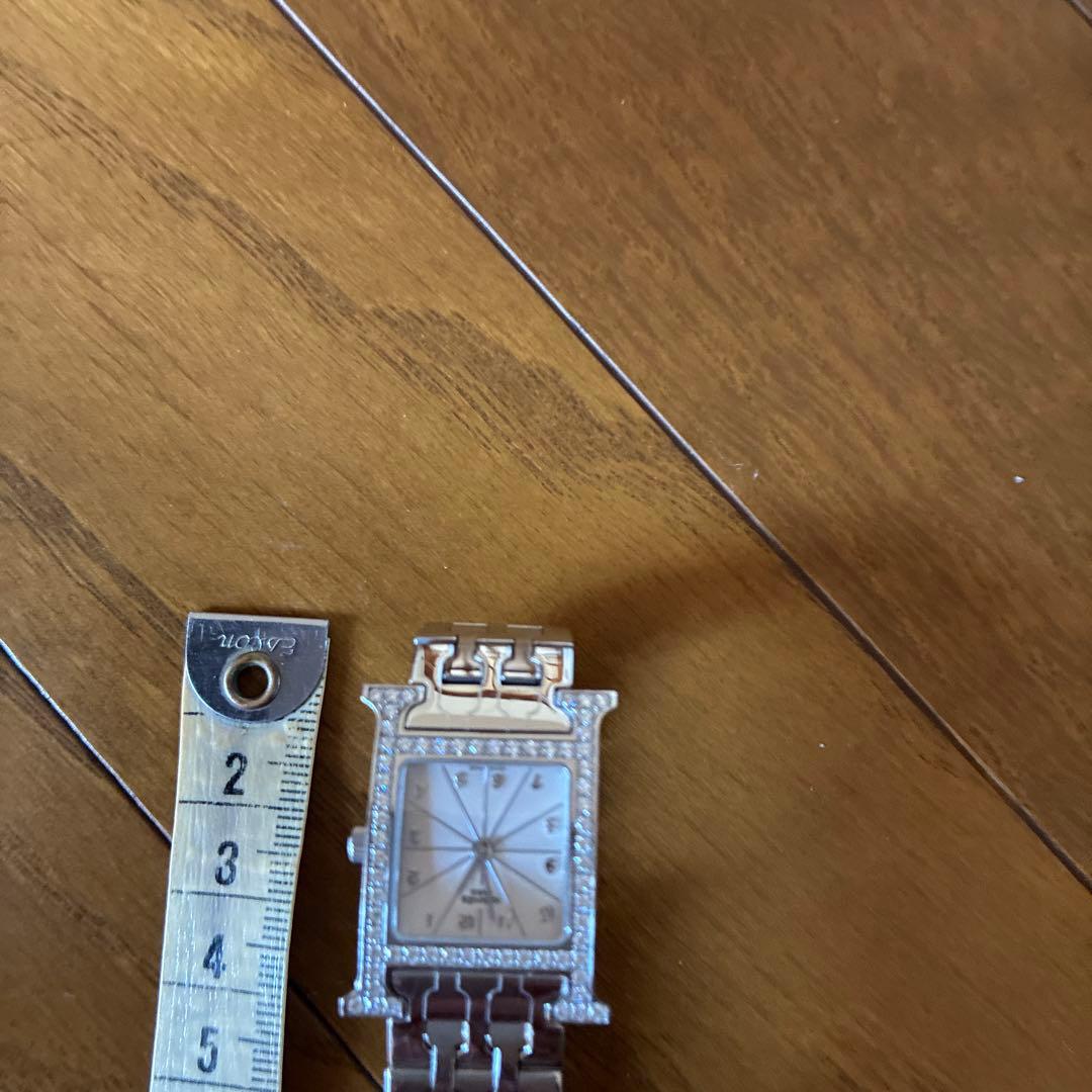 ★*）様 シルバー 長方形 Hクォーツ腕時計