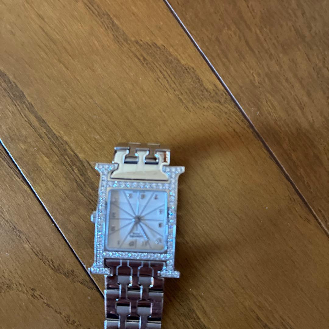 ★*）様 シルバー 長方形 Hクォーツ腕時計