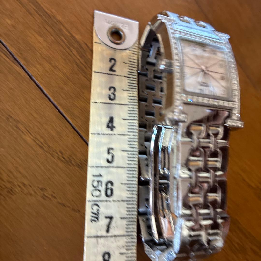 ★*）様 シルバー 長方形 Hクォーツ腕時計