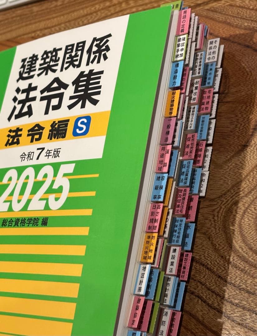☆【令和7年版】総合資格 線引きインデックス済 建築関係法令集　A5版　緑本