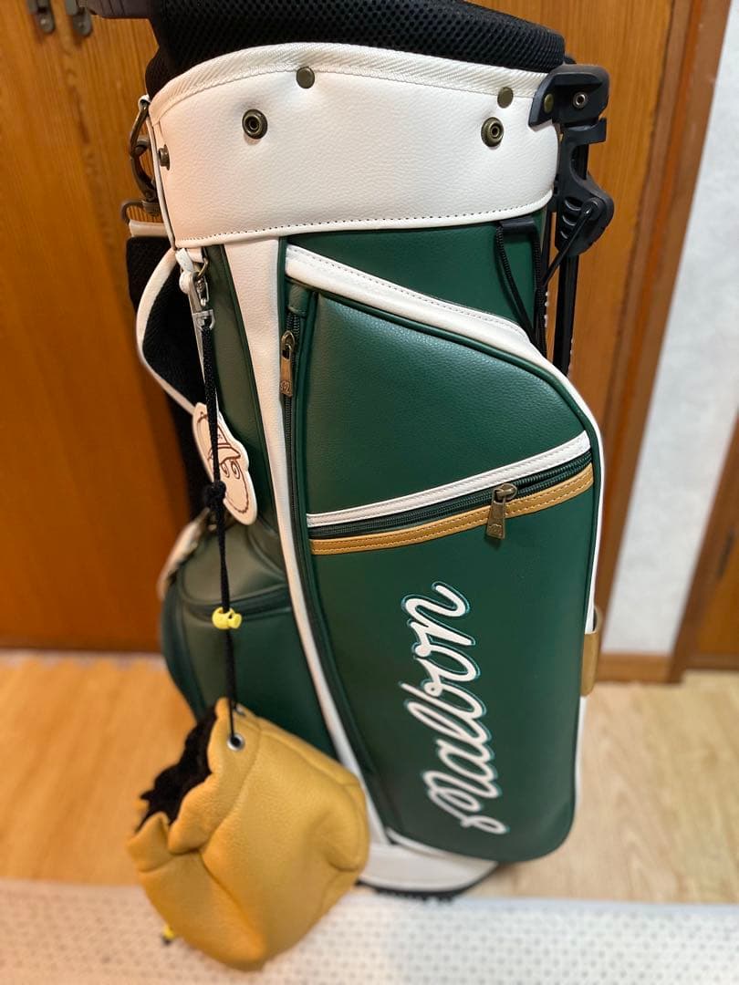 Malbon Golf キャディバッグ グリーン/ホワイト
