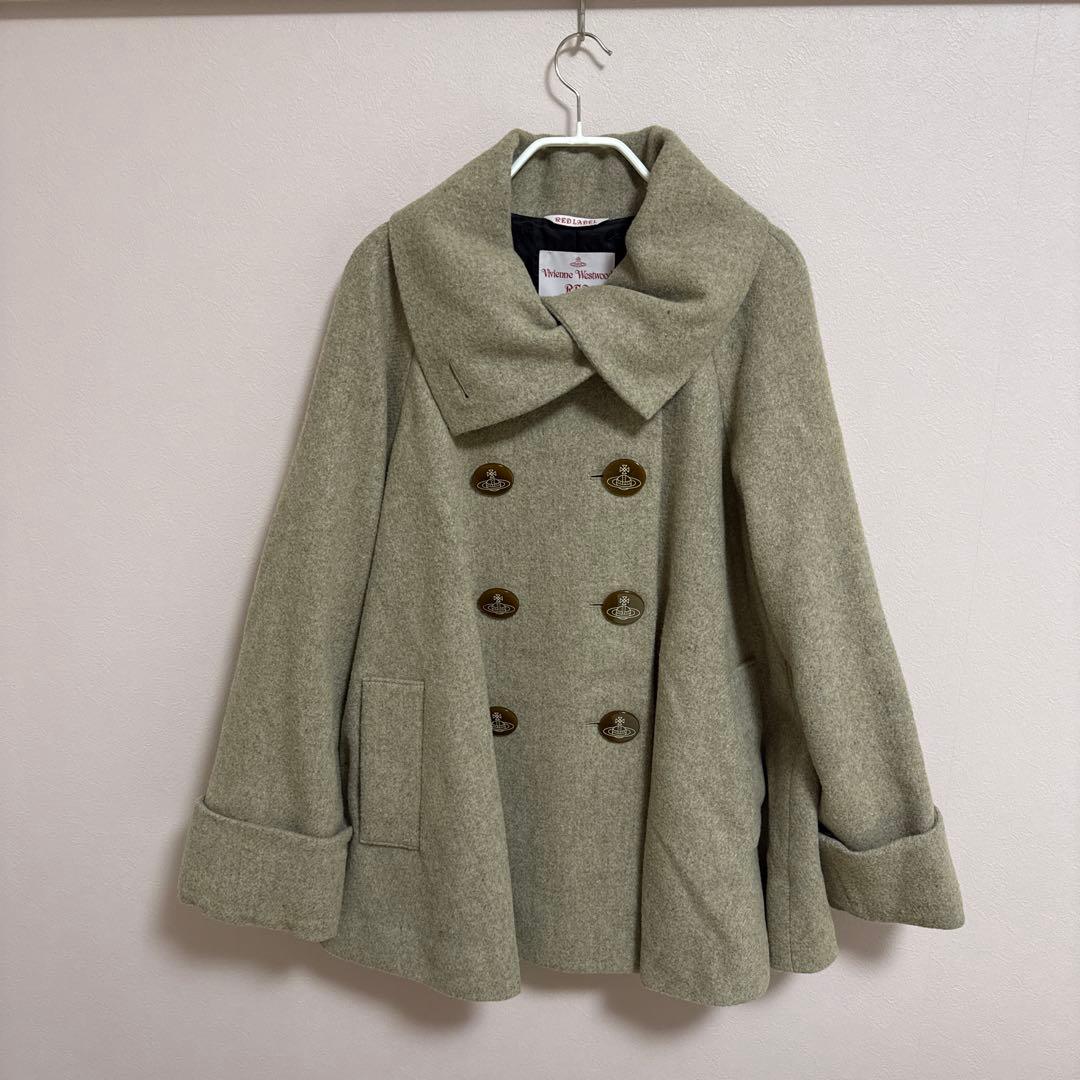 ヴィヴィアンウエストウッド　ウール混紡 ポンチョコート
