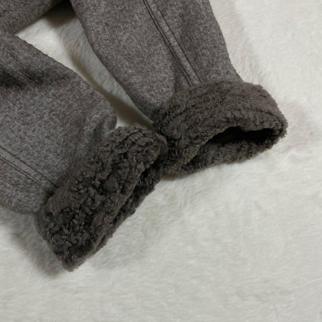 希少● ブルネロクチネリ ロングコート ファー ムートン 切替 ウール グレー