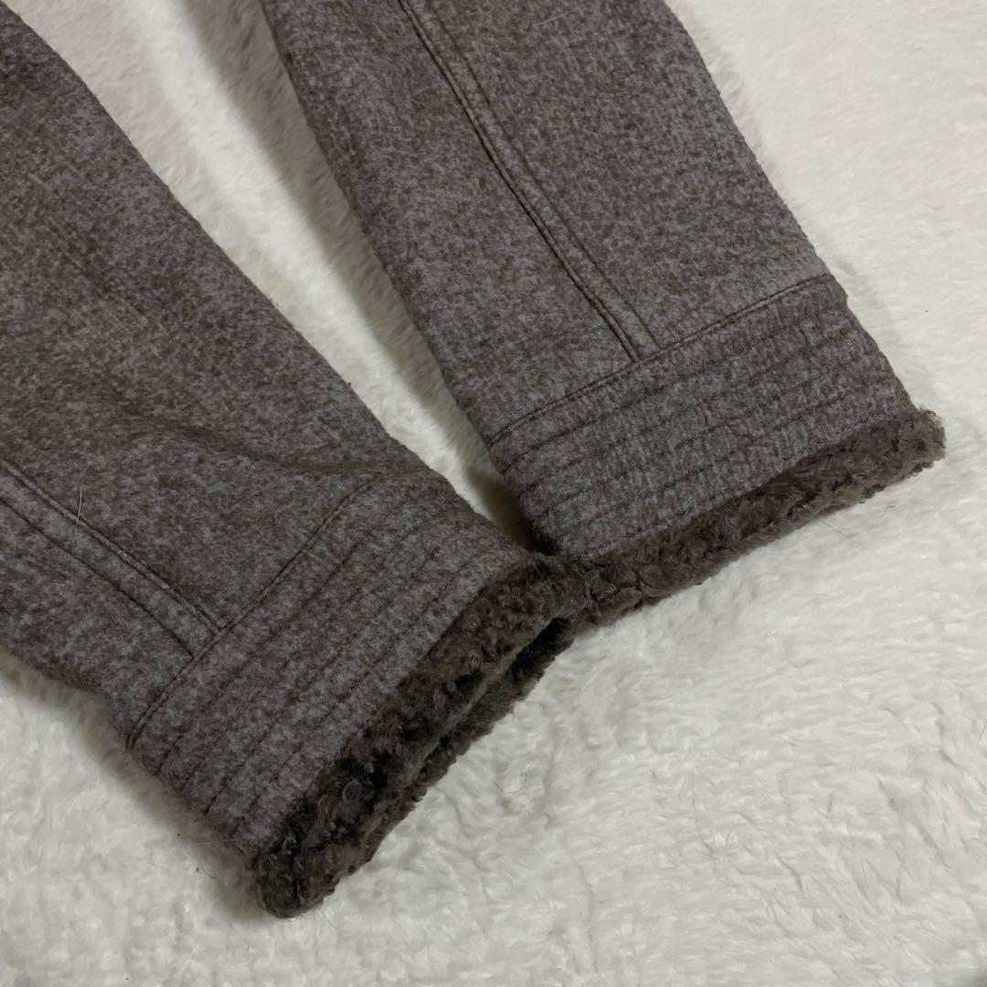 希少● ブルネロクチネリ ロングコート ファー ムートン 切替 ウール グレー
