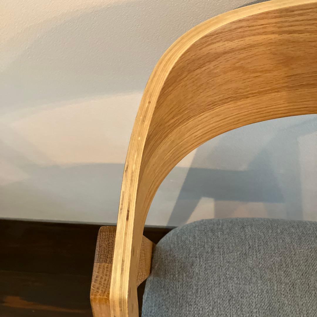 unico ウニコ　ダイニングチェア 木製 グレー布張り②