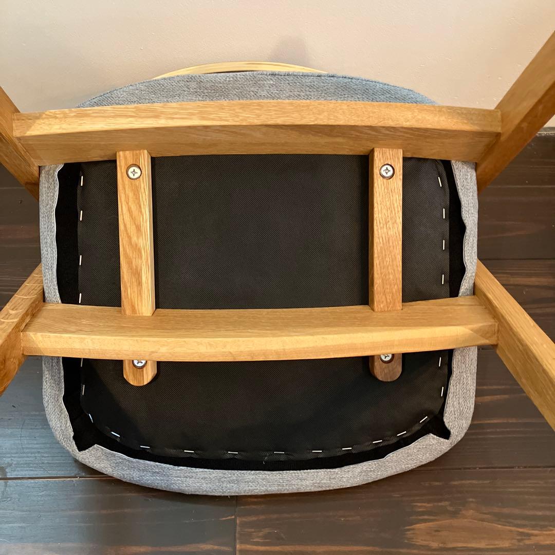 unico ウニコ　ダイニングチェア 木製 グレー布張り②