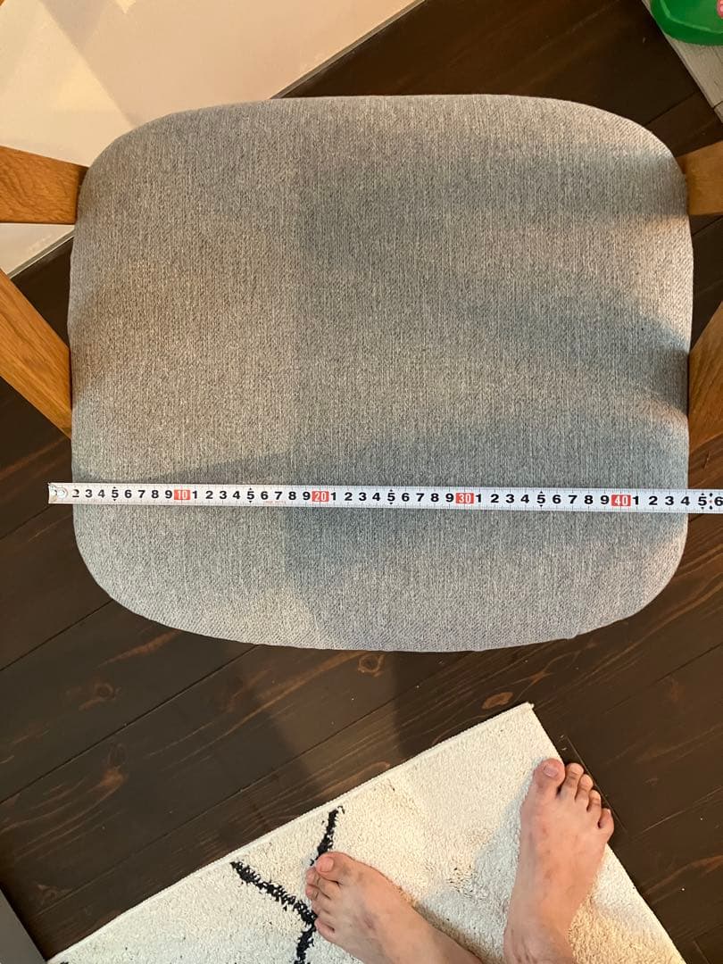 unico ウニコ　ダイニングチェア 木製 グレー布張り②