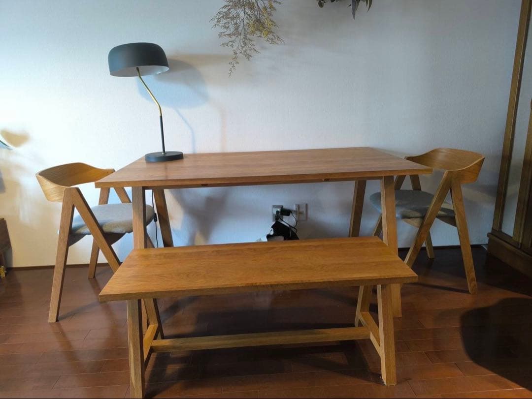 unico ウニコ　ダイニングチェア 木製 グレー布張り②