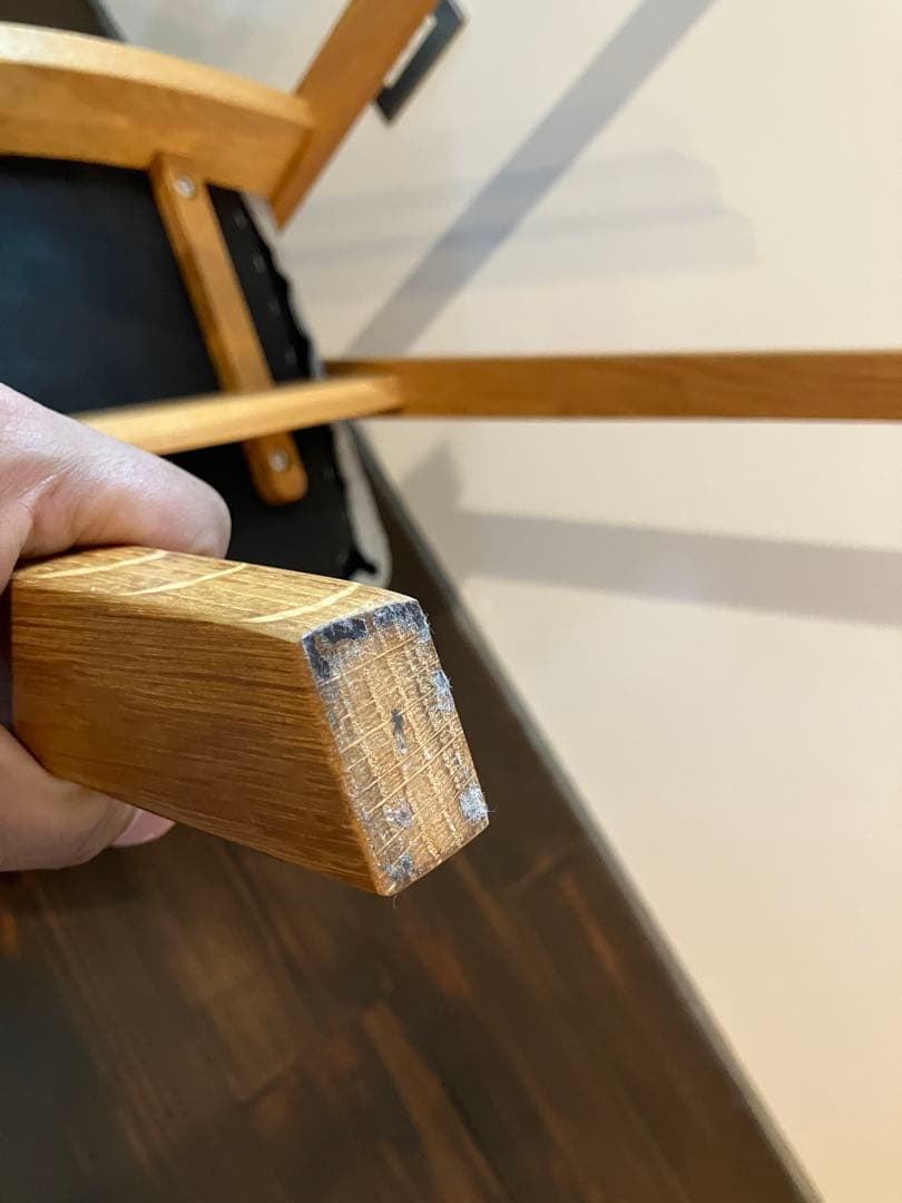 unico ウニコ　ダイニングチェア 木製 グレー布張り②