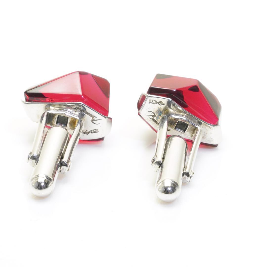 バカラ Baccarat カフス レッド 赤 SV925 シルバー 9.6g
