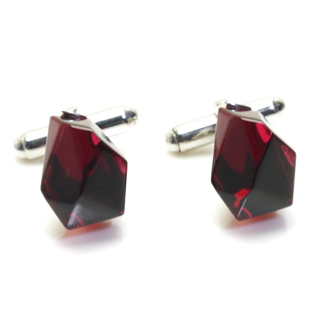 バカラ Baccarat カフス レッド 赤 SV925 シルバー 9.6g