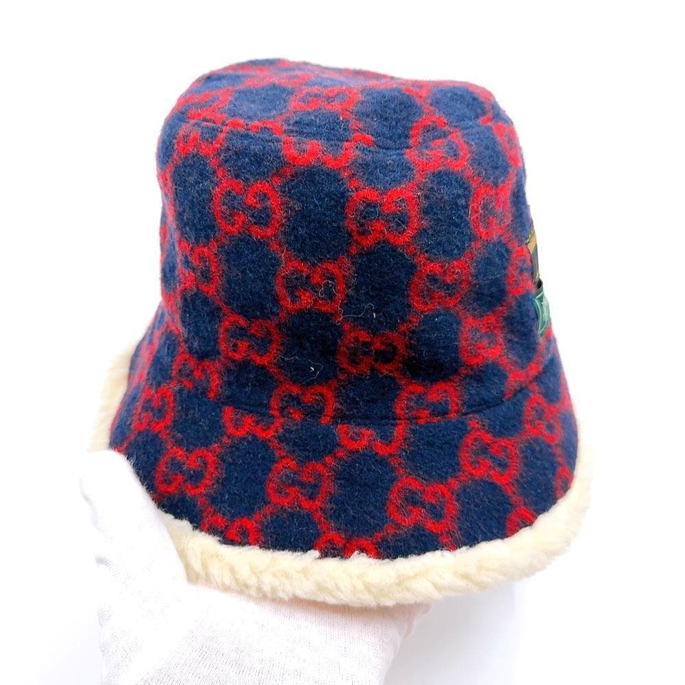 ◇グッチ◇ウール×ナイロン/GG/M/ハット/帽子/ブランド