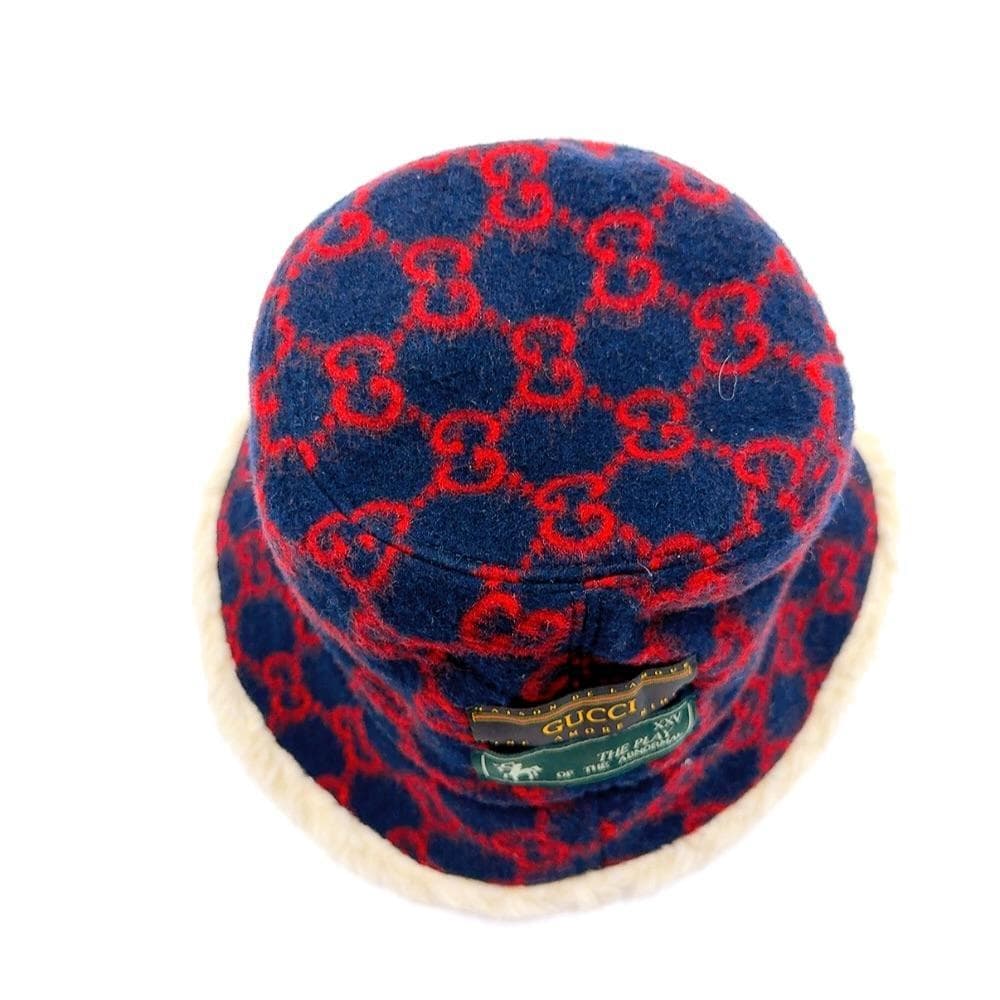◇グッチ◇ウール×ナイロン/GG/M/ハット/帽子/ブランド