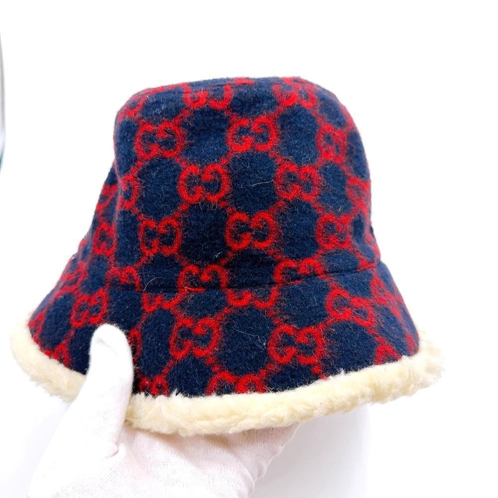 ◇グッチ◇ウール×ナイロン/GG/M/ハット/帽子/ブランド