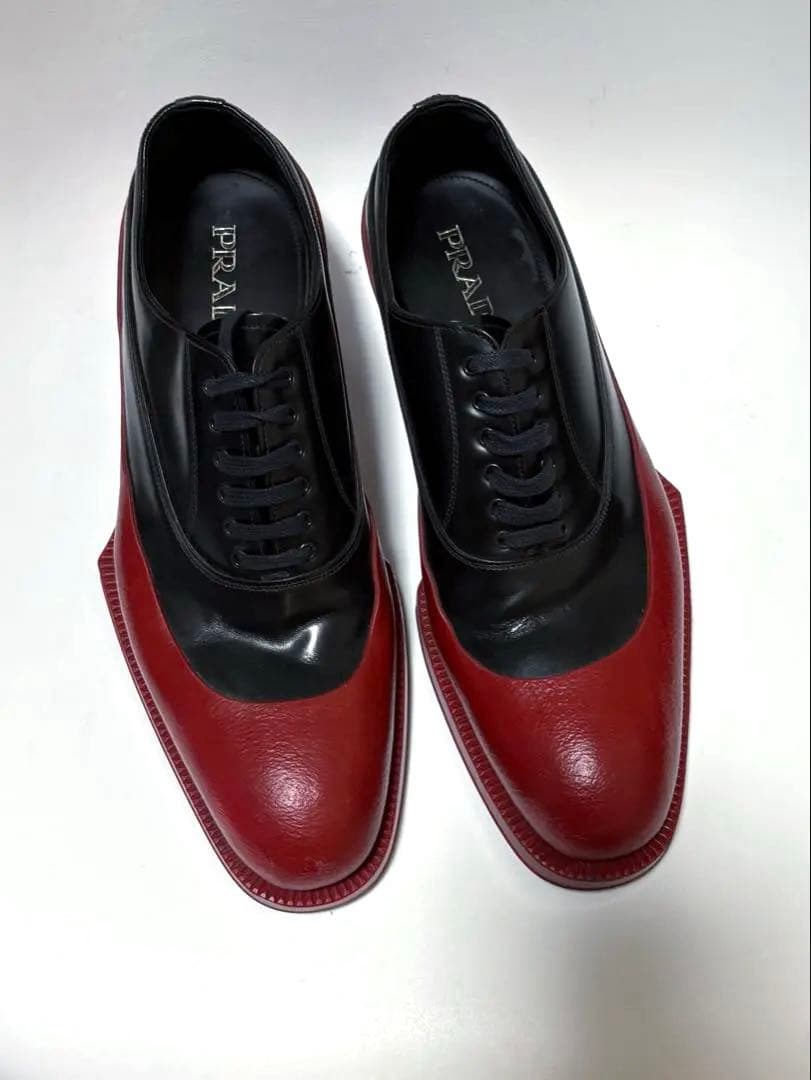 最終価格 名作 プラダ12AW ラバーソールドレスシューズ9美品