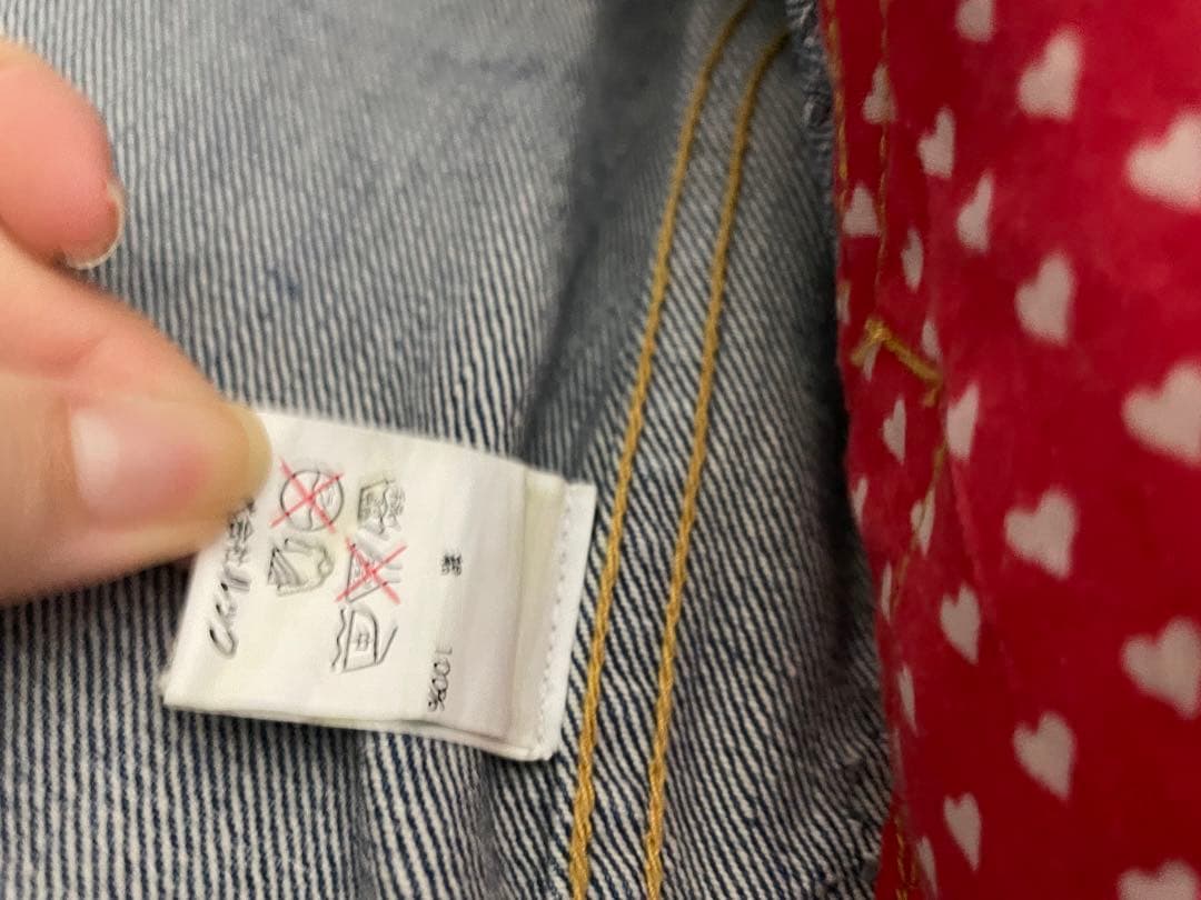 り*り様 一回着美品マークジェイコブス S デニムジャケット　ジージャン　ワッペ