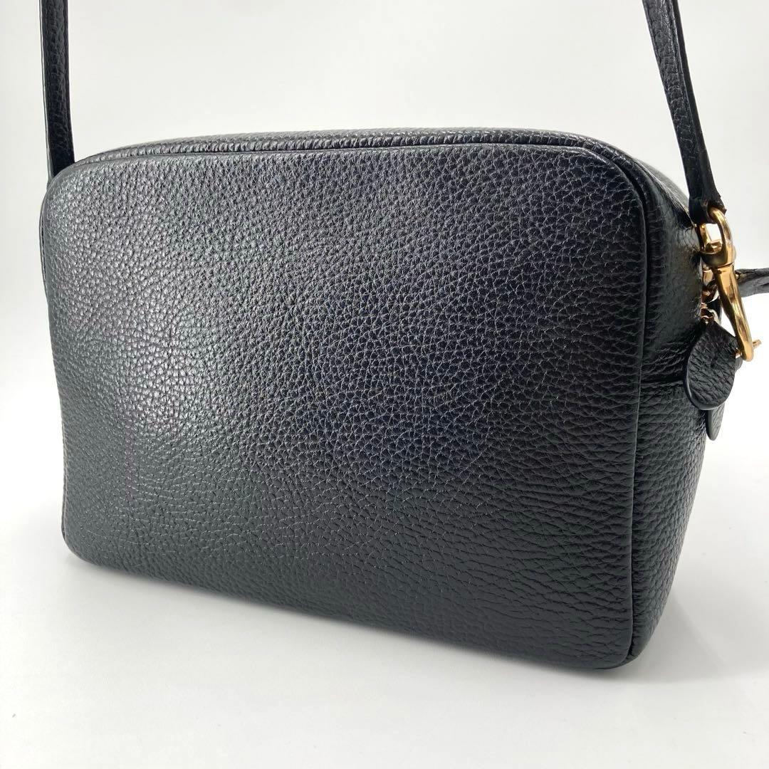 美品✨J&M DAVIDSON カメラバッグ レザー ショルダー シボ革 黒