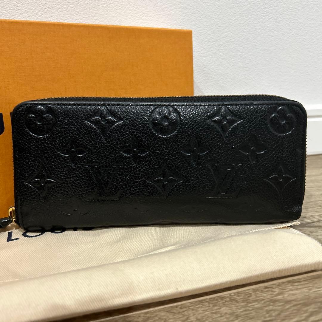 値下げ中✨ルイヴィトン　アンプラント　ポルトフォイユクレマンス　ブラック　長財布