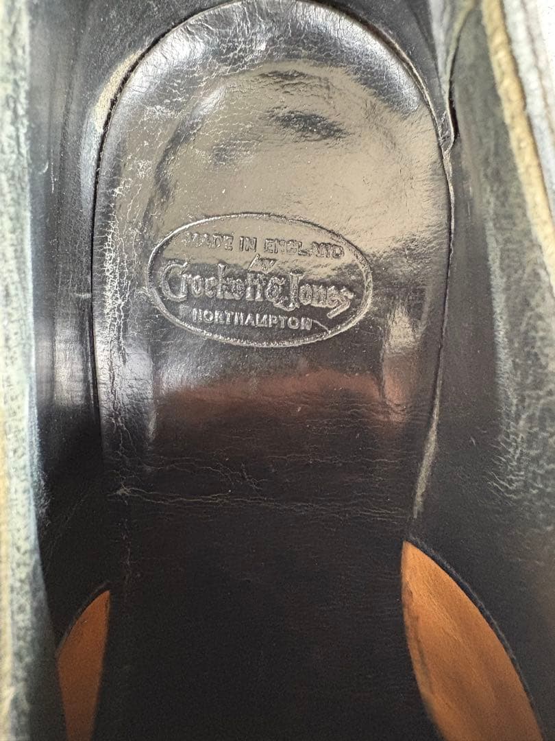 クロケット&ジョーンズ　ブラックレザーウィングチップシューズ　uk8E