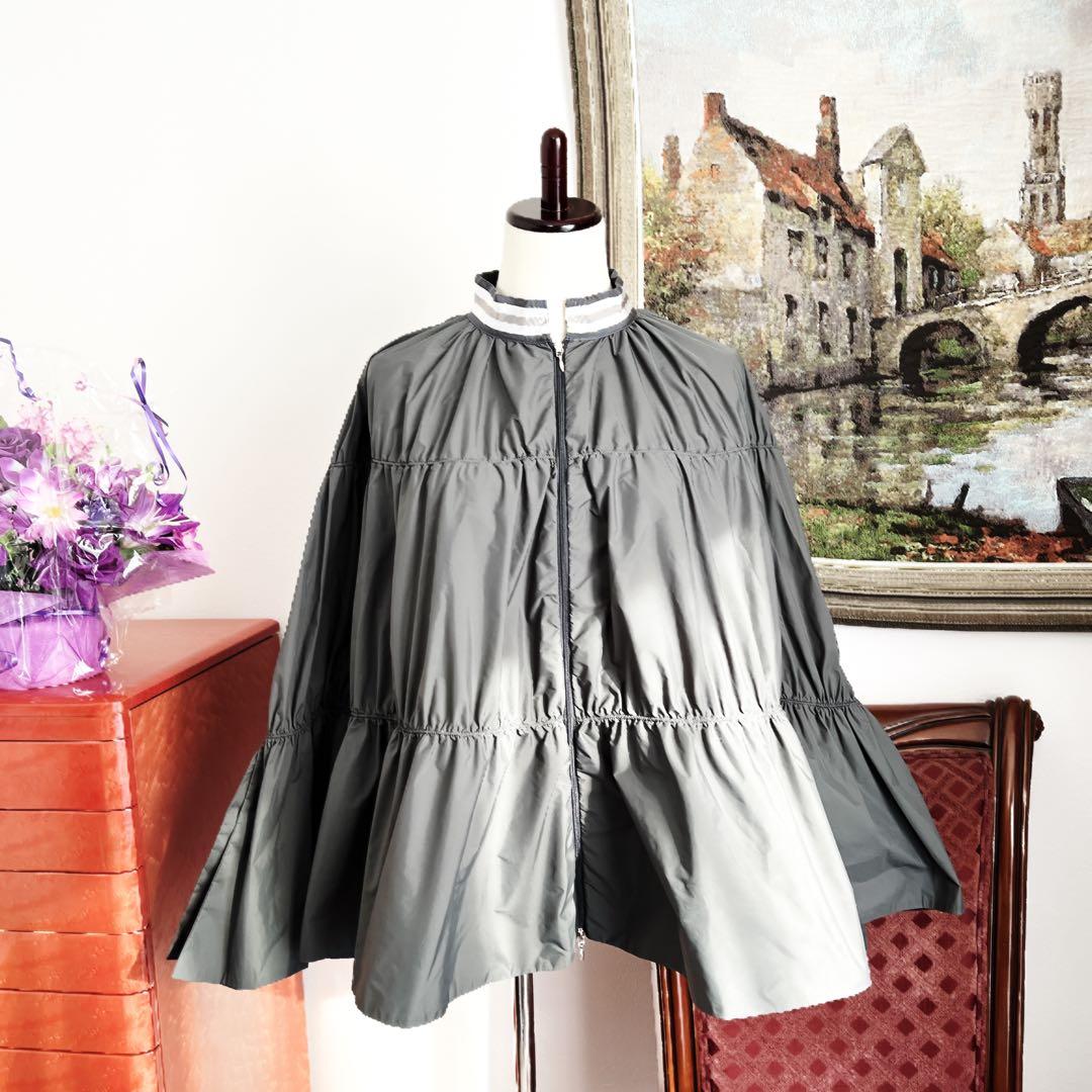 極美品　ファビアナフィリッピ ケープ　ナイロン　ポンチョ　カシュクール　フリル