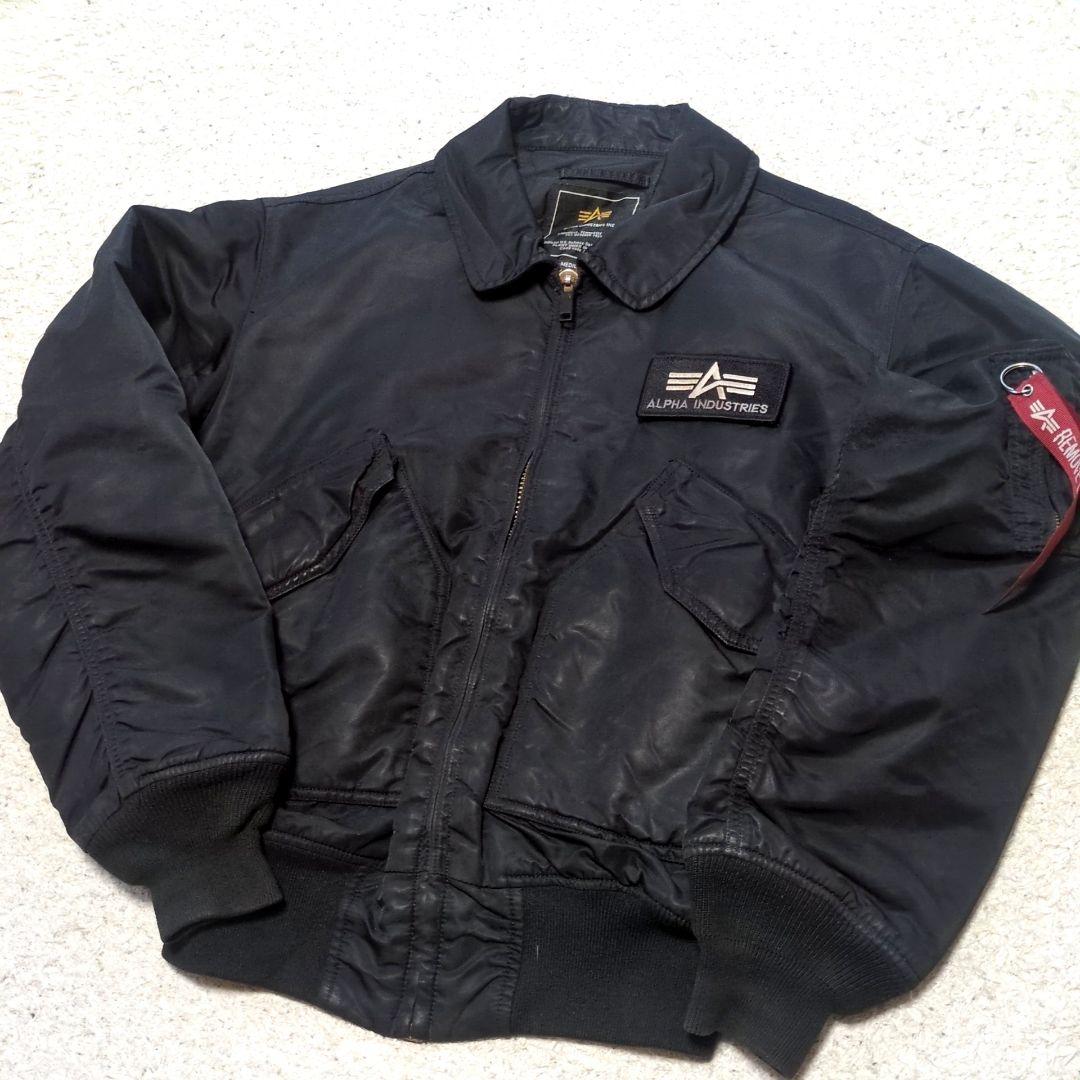 ALPHA INDUSTRIES CWU-45/P フライトジャケット黒