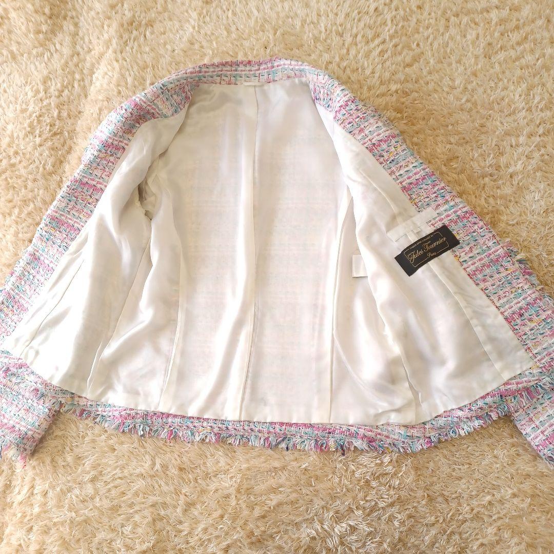 アナイ　カラーリボンツイード テーラードジャケット　38