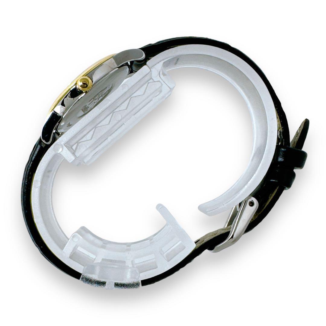 オメガ デビル プレステージ コンビ 革ベルト クオーツ レディース 時計 稼働