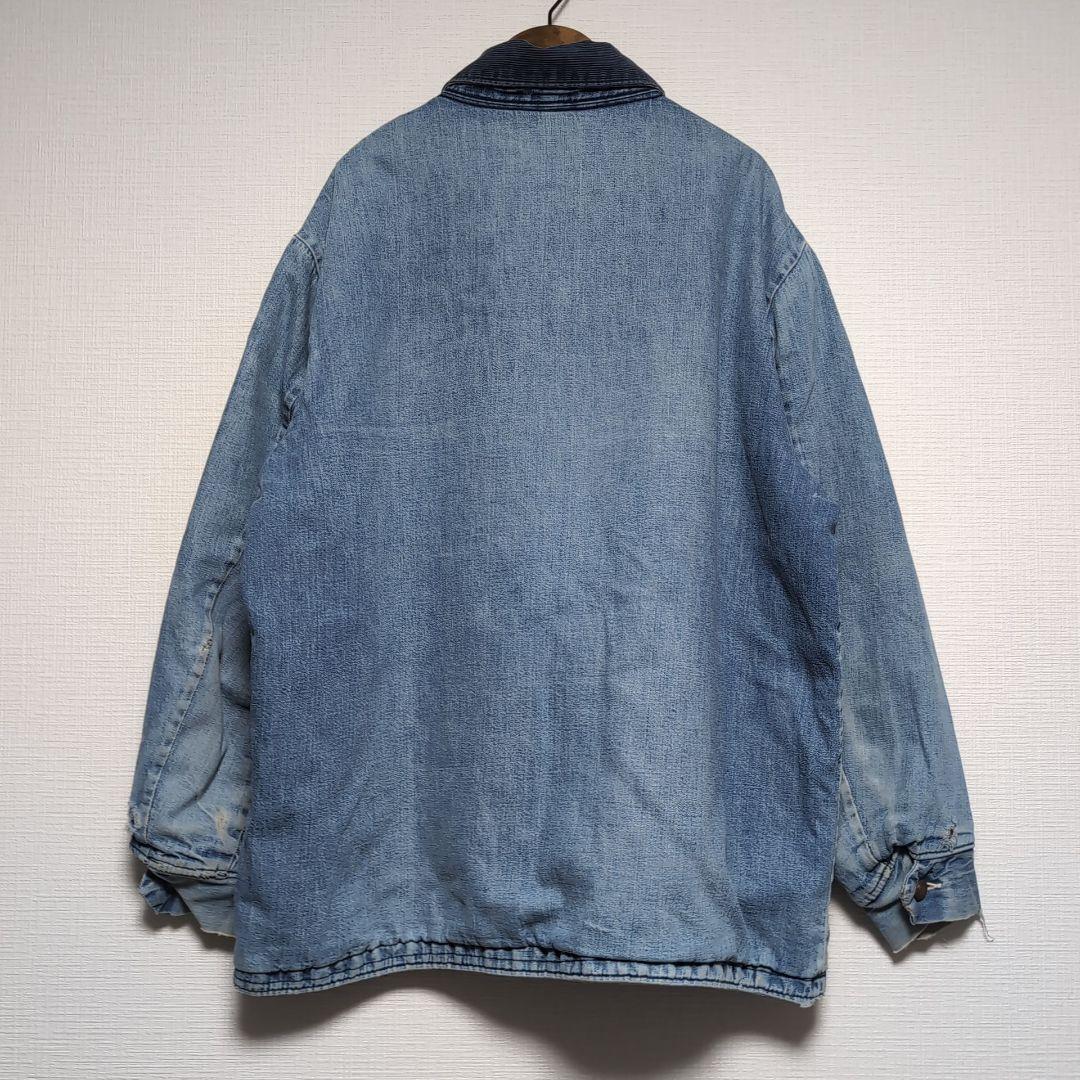 ヴィンテージ デニムカバーオール コーデュロイ襟付き サイズ44