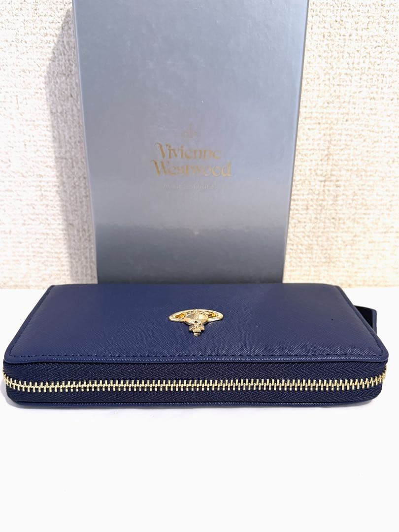 【新品未使用】Vivienne Westwood 長財布 ネイビー 大人気