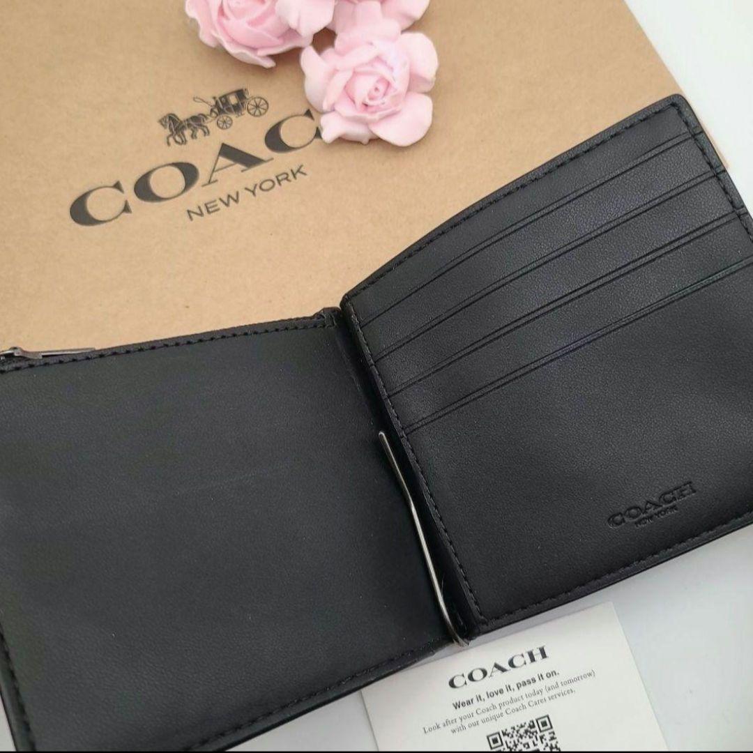 新品　COACH　コーチ　マネークリップ　財布　正規品