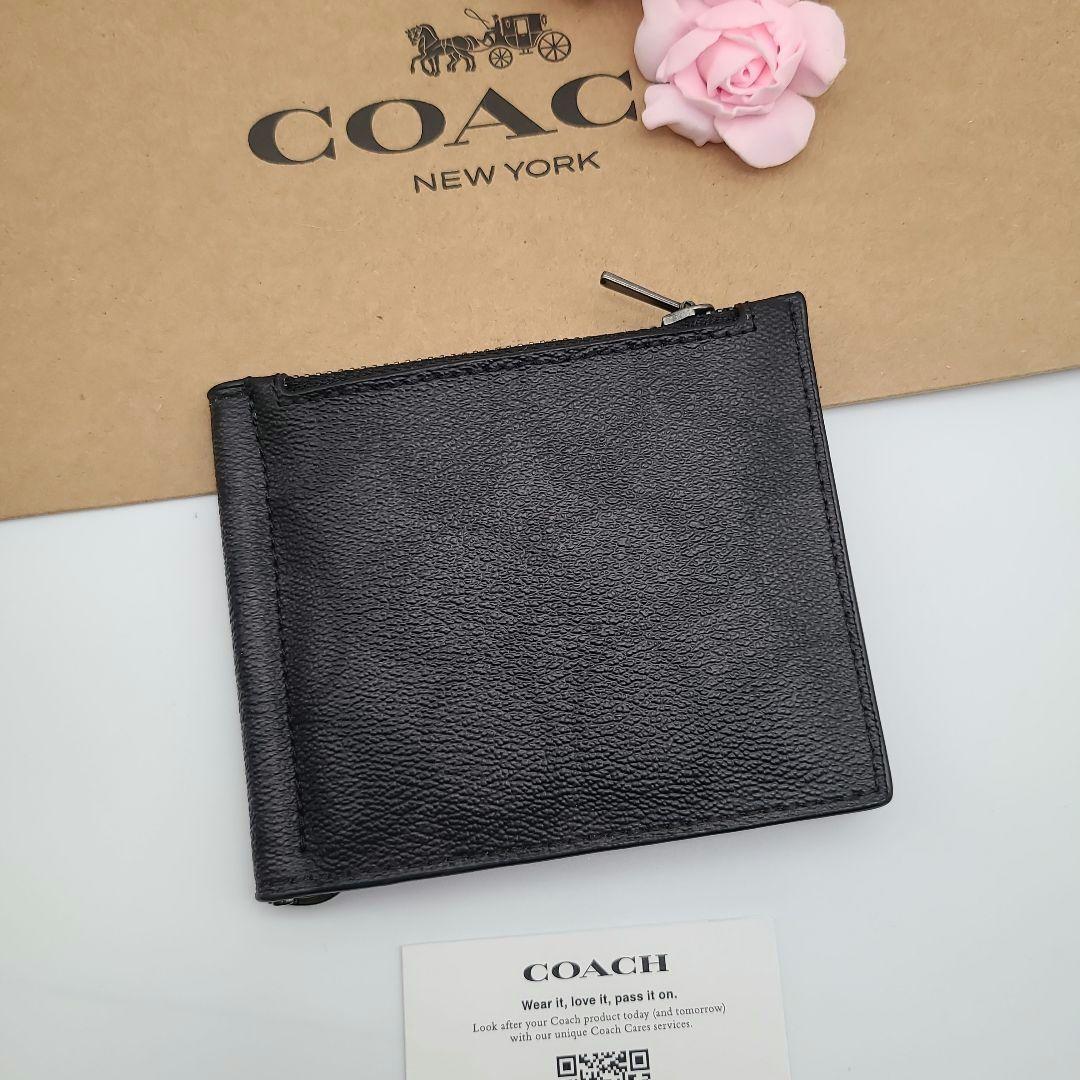 新品　COACH　コーチ　マネークリップ　財布　正規品