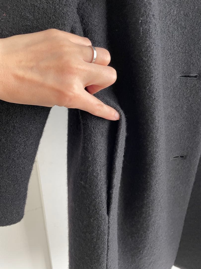 美品 A.P.C. 黒 チェスターコート 34 NINA