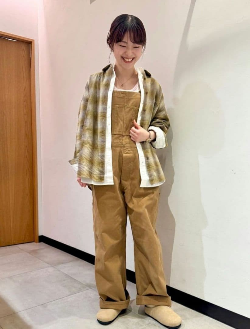 【未使用タグ無し】ヘビーダックオーバーオール 38 キャメル