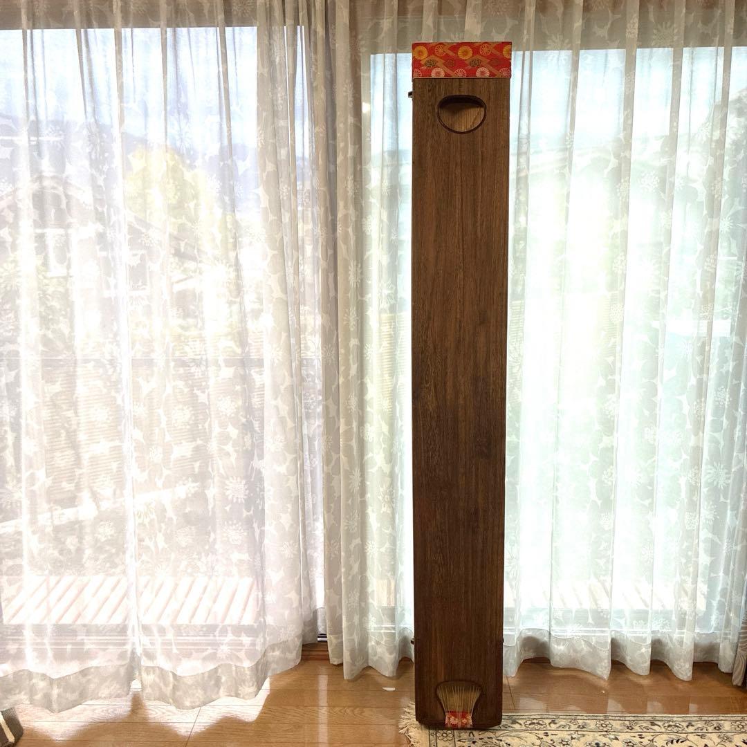 【美品】お琴和楽器　琴　箏　弦楽器13弦木製　民族楽器長さ185㎝　琴柱付き