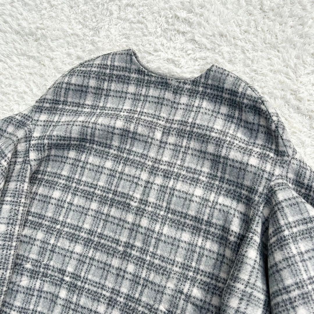 ♡新品タグ付♡ セブンテン　ラッフルスリーブリバーシブルコート　グレー