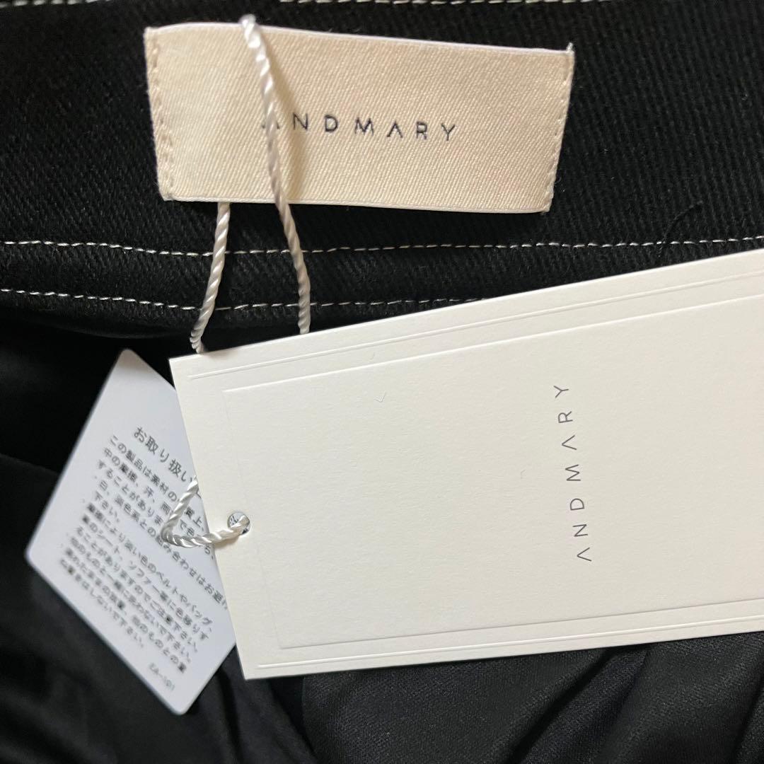 新品　未使用　andmary アンドマリー　ミニスカート　BLACK M