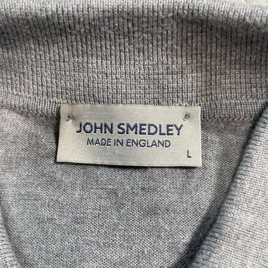 ジョンスメドレー　半袖ポロシャツ　グレー　L