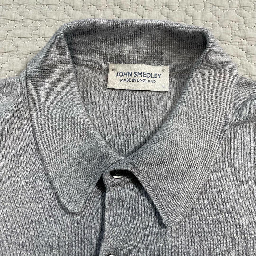 ジョンスメドレー　半袖ポロシャツ　グレー　L