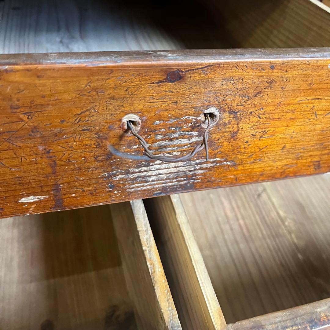 【ジャンク】昭和レトロ 木製 水屋箪笥 小箪笥 引き戸 引き出し 古民家 古家具