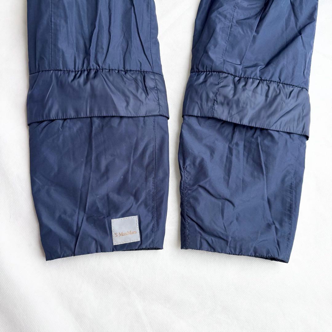 マックスマーラ ライトダウン コート ロング リバーシブル ベルト フード 42