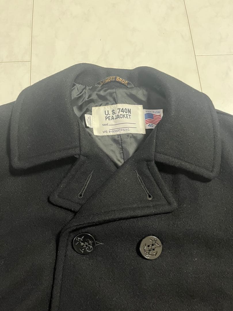 美品 SCHOTT US740N Pコート 40サイズ 7118 別注