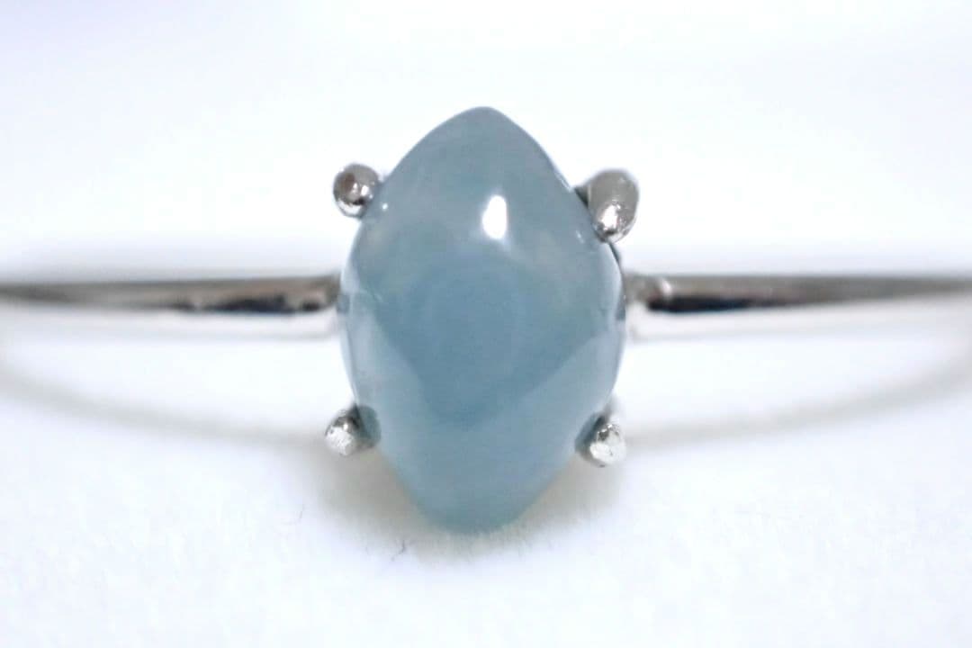 糸魚川翡翠　入コン沢　青　4ミリ　リング　指輪　11号　③　送料無料