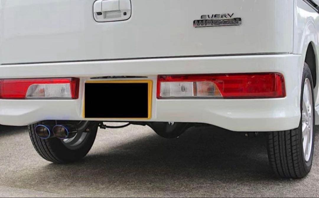 専用Bluefin スズキ エブリィ ワゴン DA17W 2本出しブルーマフラー